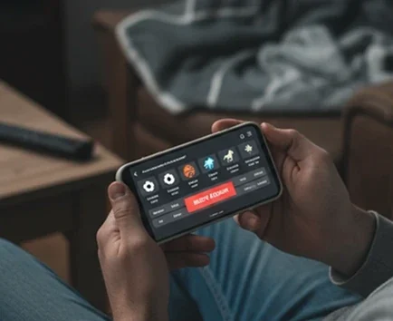 Мобильные ставки в приложении 1xBet на смартфоне в руках пользователя